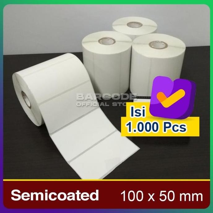 

Label Stiker Semicoat 100x50mm / 100 x 50 / 100x50 mm 1 Line1 Slop