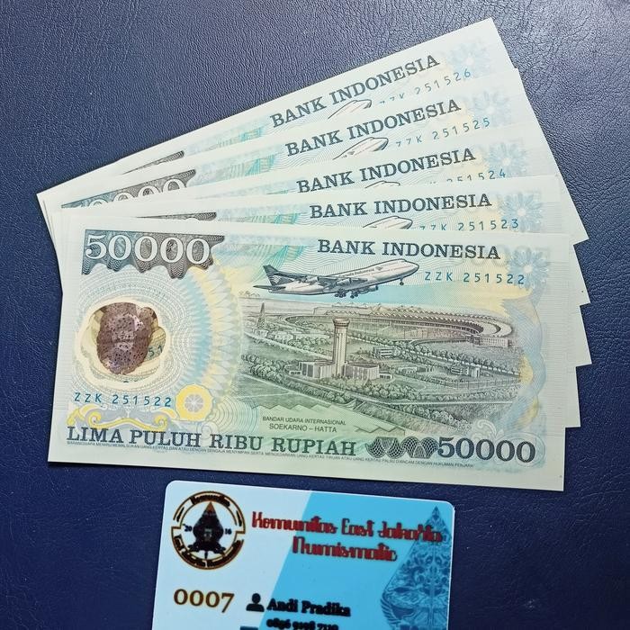 Uang Kuno 50000 Rupiah Soeharto Polimer Urut Original Dan Terpercaya