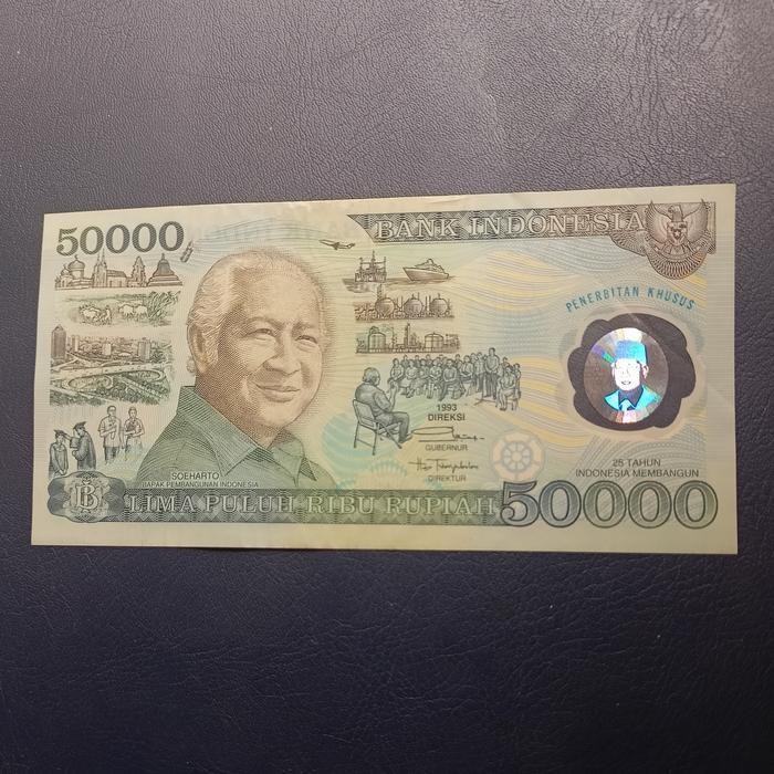 Uang Kuno 50000 Rupiah Soeharto Polimer Original Dan Terpercaya