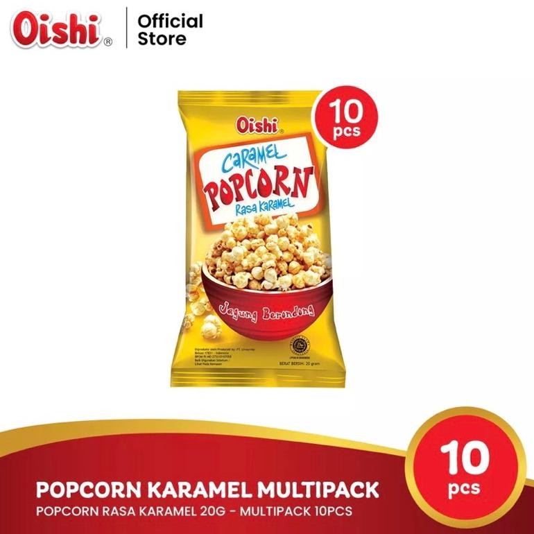

Oishi Popcorn Renceng Isi 10pcs Keju Caramel Coklat RB10