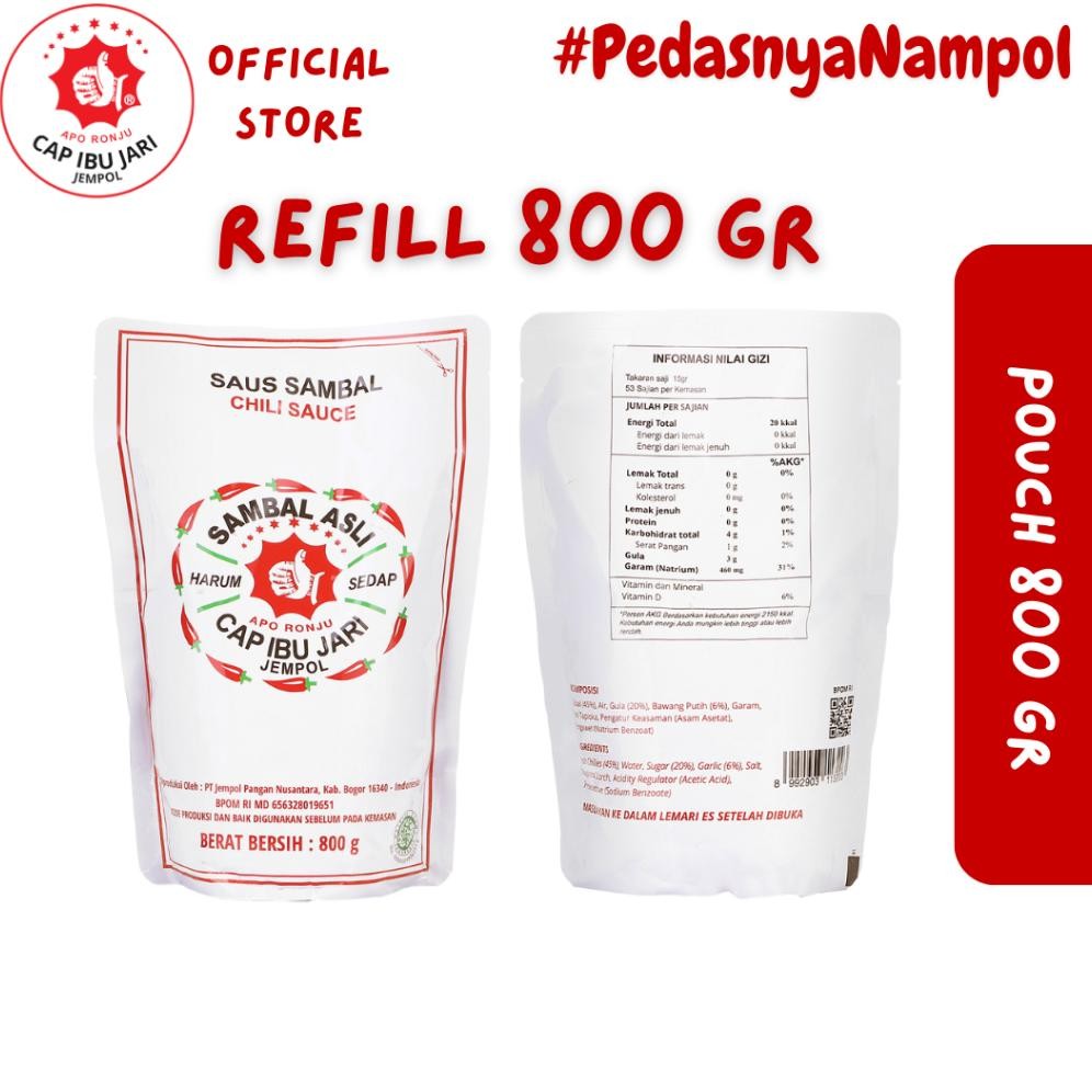 

Sambal Asli Cap Ibu Jari Jempol Rill Pouch 800gr
