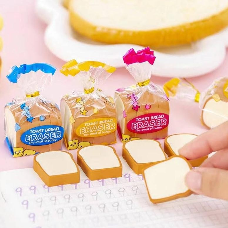 

Penghapus Bentuk Roti Tawar Bread Toast Lucu Unik Eraser Trending