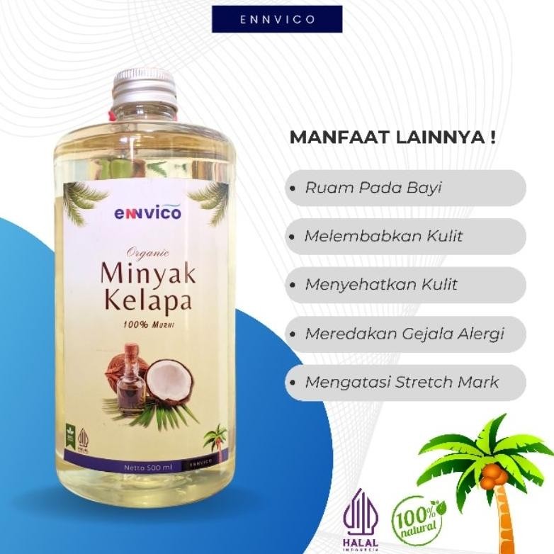 

Ennvico Minyak Kelapa Kletik 500ml 100% Murni Tradisional Coconut Oil Alami Organik Label Baru RB10