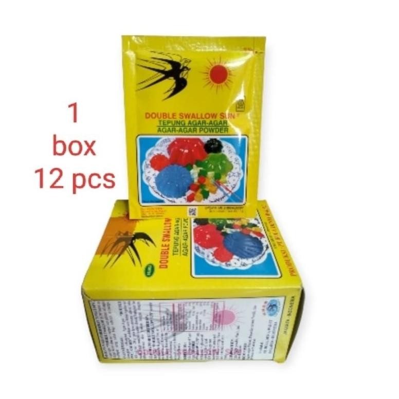 

tepung agar agar powder dobuble swallow su box 12 pcs