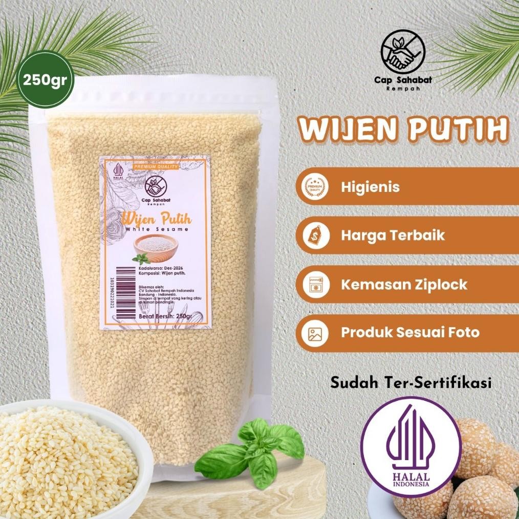 

250gr Wijen Putih / White Sesame / Rempah / JSR 100% RB10