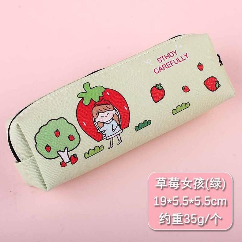 

JoeraganlapakTempat/Kotak Pensil Strawberry Karakter Lucu Case Tepak Resleting Stock