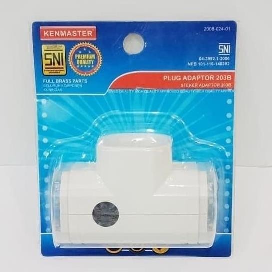 New Collection  Colokan 3 Lubang Steker Colokan Listrik T Kenmaster 203B