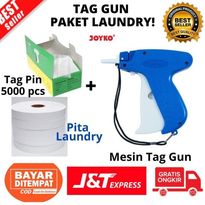 

Paket Laundry Alat Tembak Tag Gun Joyko & Tag Pin & Pita Label Penanda Co
