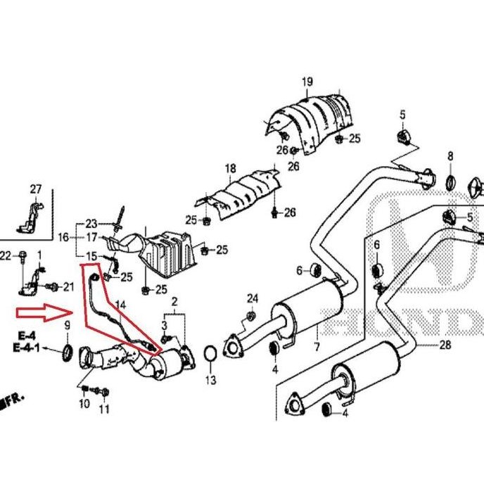 . Sensor Oxygen Oksigen Bawah Honda Brio Original