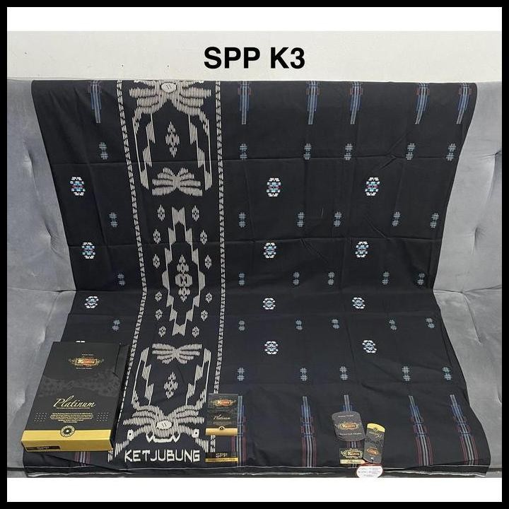 Terbaru Sarung Ketjubung Platinum Gold Spp Hitam Putih High Quality