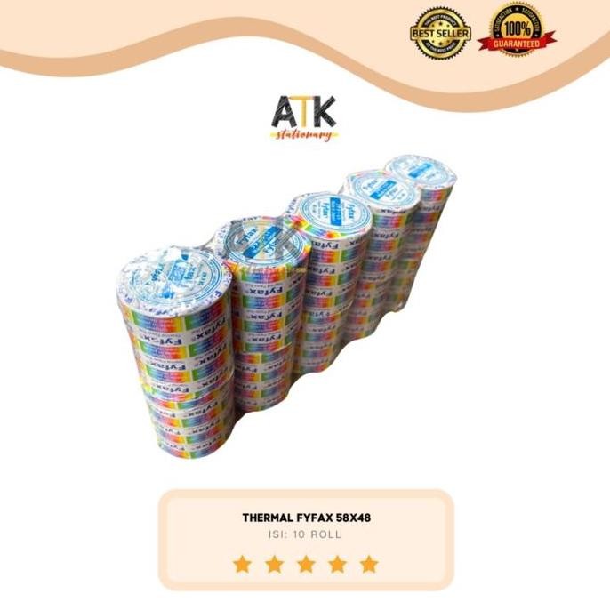 

Thermal Paper (Kertas Kasir) Fyfax 58X48 1 Pack ( 10 Roll) Atk Co