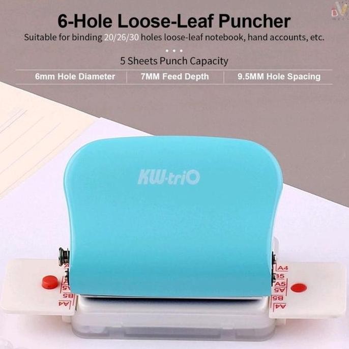 

Kw-Trio 99H9 A4 30 B5 A5 Pembng Diy 26 Lubang 20 Lubang Paper Alat Besi Stationery