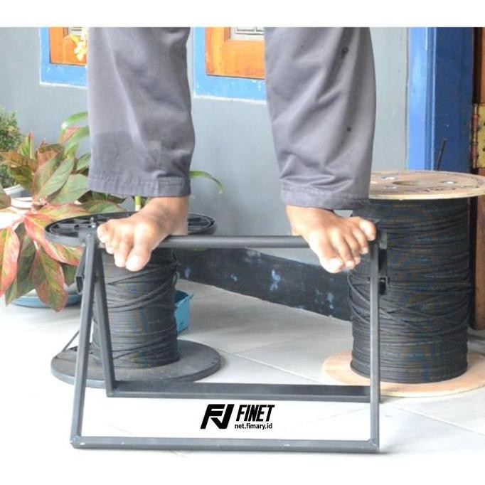 Roll Kabel Fo Alat Tarik Cable Fiber Optik Gulungan Wifi Dudukan Lipat Penggulung op Core Hasbel