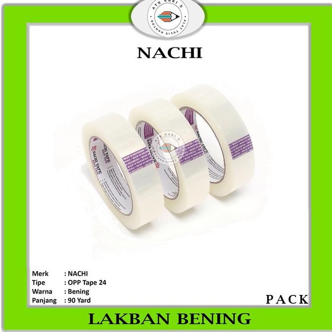 

Lakban Bening 1" Nachi/OPP Tape/Isolasi Solatip Selotip perLusin