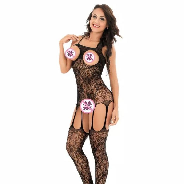 SKA208 BODYSTOCKING SEXY LINGERIE HITAM - LINGERIE TRANSPARAN