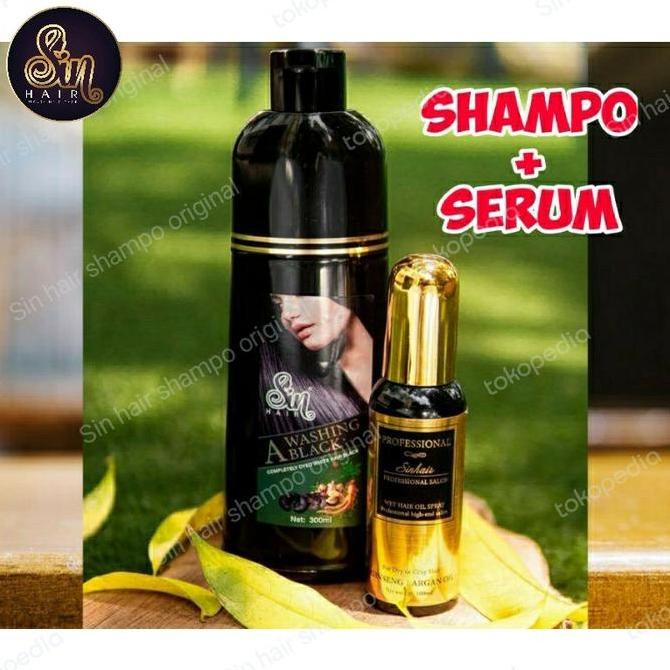 TERMURAH - sinhair shampo .ready .shampo penghitam uban no 1 di jepang.original