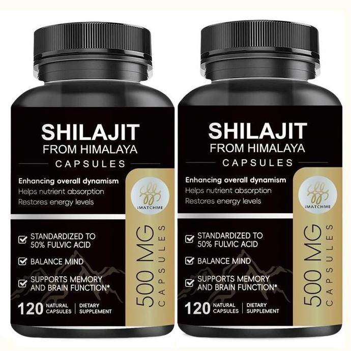 iMATCHME SHILAJIT Kapsul Resin Shilajit Murni 500mg Meningkatkan Metabolisme Hati
