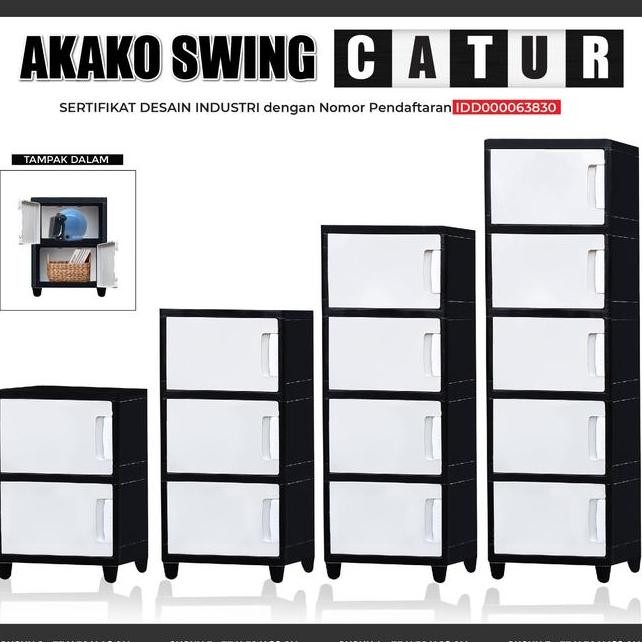 Akako Lemari Pakaian Plastik Akako Swing Catur New Kode Catur