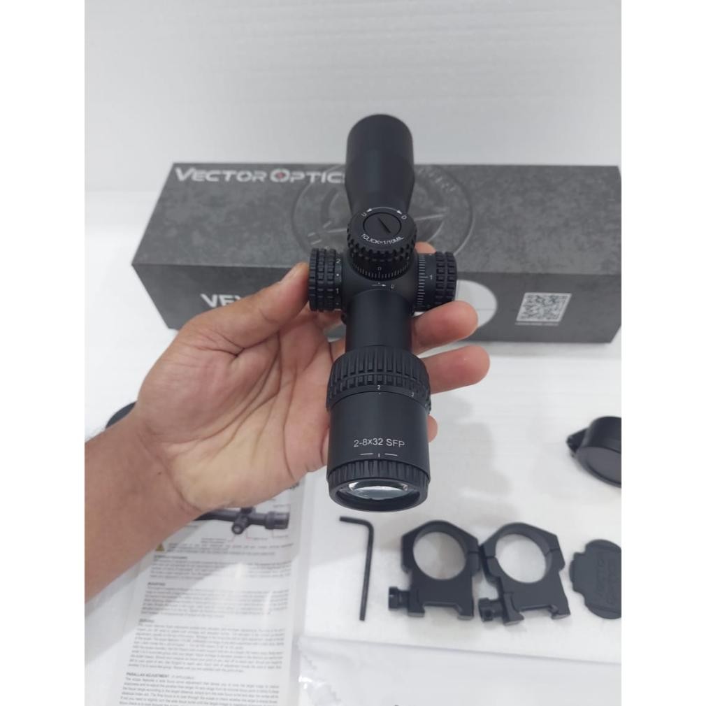TELESKOP VECTOR VEYRON 2-8x32 IR BARU TITIK TENGAH NYALA terlaris