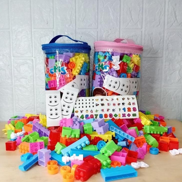 Mainan Kreatif Blocks Block Balok Susun Block Bongkar Pasang Isi 270 Pcs AST