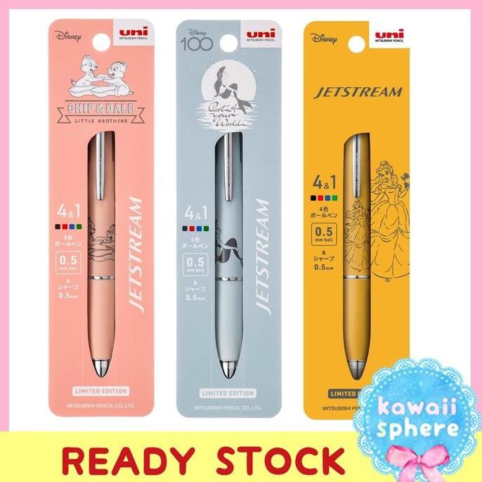

NEW Uni Jetstream Disney Limited Edition | 4 & 1 Mechanical Pencil | 0.5 mm | Chip&Dale / Ariel / Belle | Ready Stock Handcarry Japan