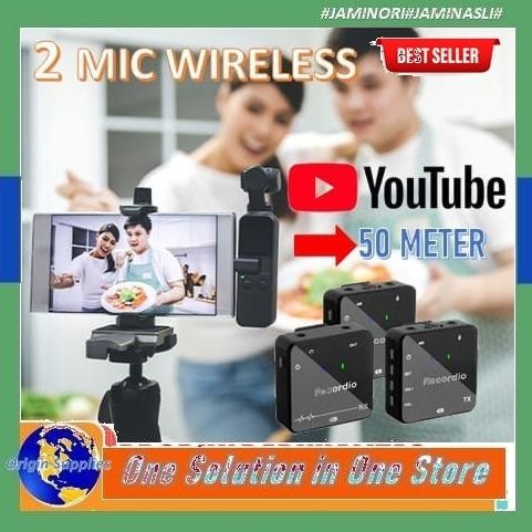 Microphone Mic Wireless Vlog Youtuber Zoom for Smartphone Dslr Pc Laptop ZU11