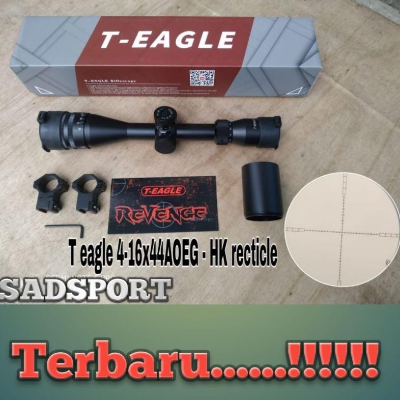 Teleskop T-Eagle 4-16x44aoeg -HK Lensa Jernih Tahan Getar terlaris