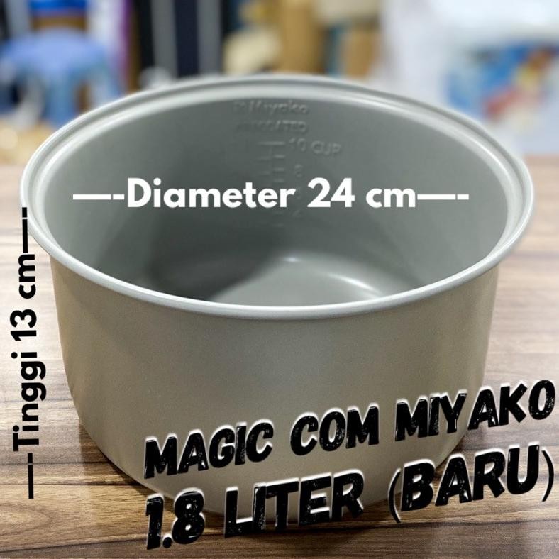 2er-54 lij-56 Panci Magic Com Miyako 0,6 1 1,2 dan 1,8 2 Liter ORIGINAL ADA LOGO MIYAKO Teplon rice 