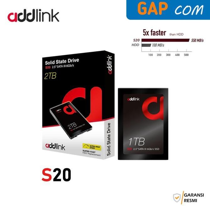 NEW SSD 256GB/512GB/1TB/2TB Addlink S20 Sata3 2.5" Internal PCs PS4 Laptop Solid State Drive Storage