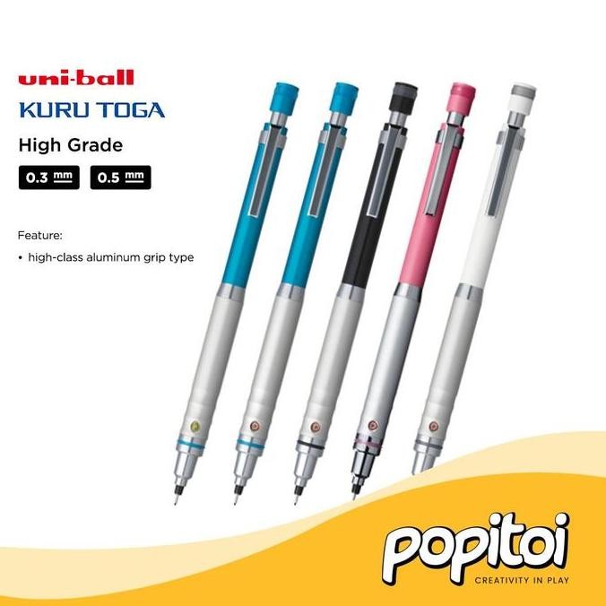 

UNI Kuru Toga High Grade Model Mechanical Pencil 0.3 0.5 mm Pensil Mekanik Kurutoga