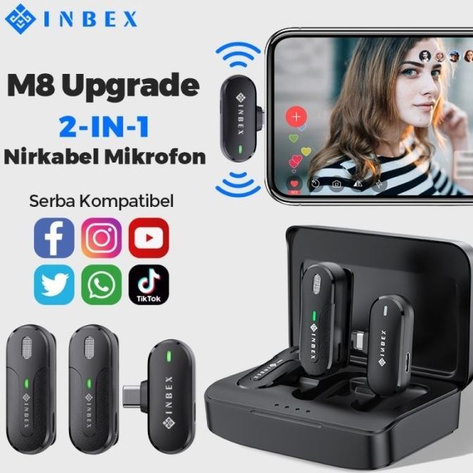 Microphone Wireless HP Clip on Microphone Wireless Bluetooth Plug & Play Mini Mic Vlog Live ZU11