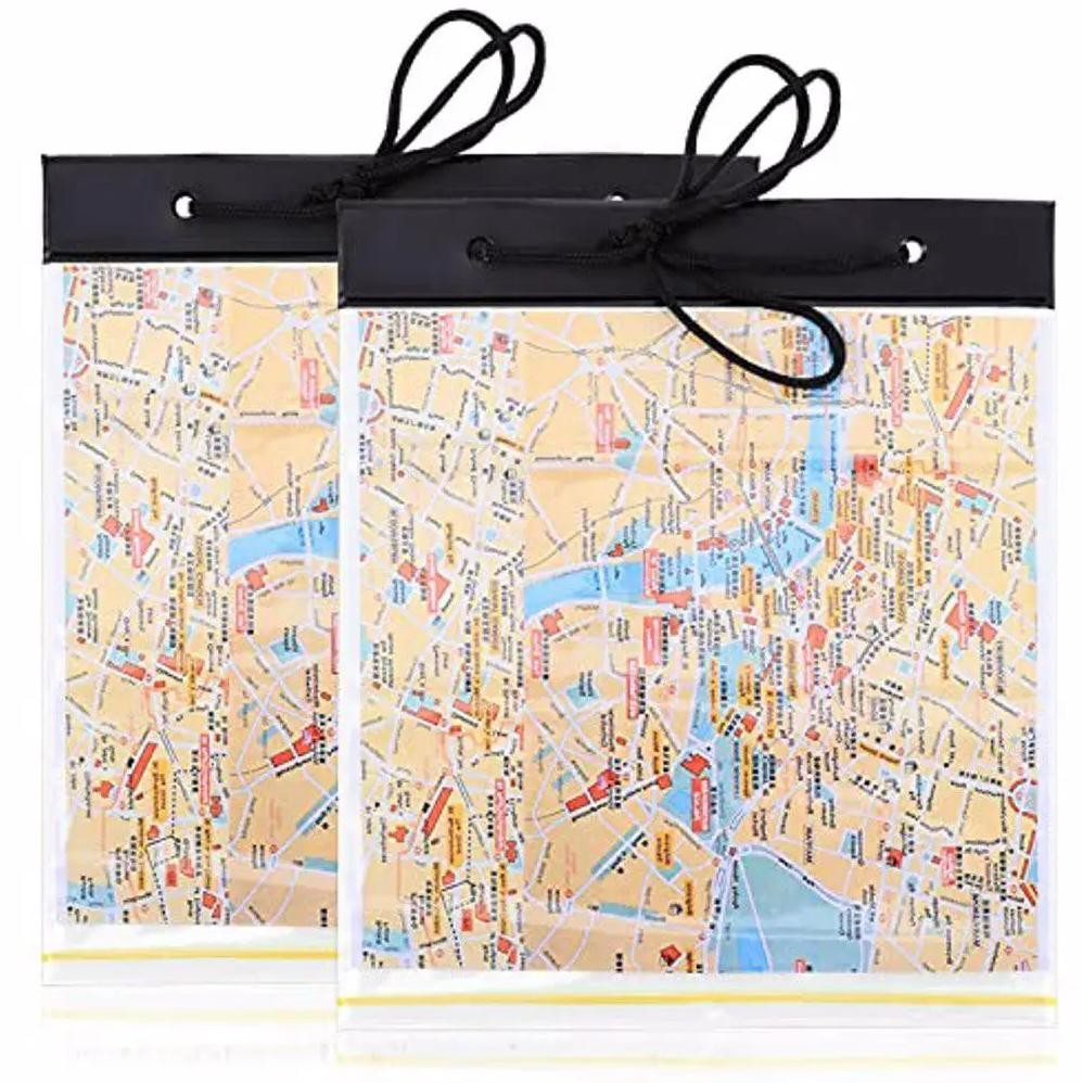 

Map Case Transparent Waterproof Pvc Stationery Storage Holder Cover Camping Fishing Picnic Mountaineering Pocket Bag