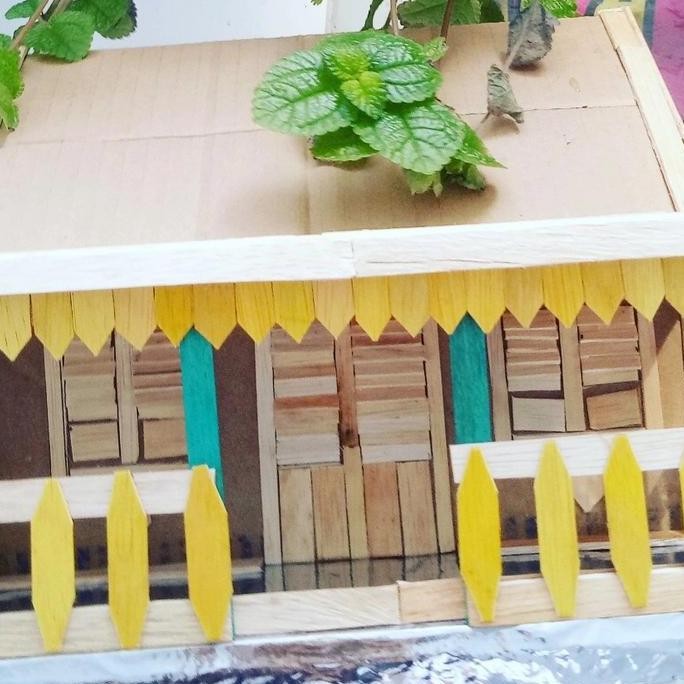 rumah miniatur kardus GS