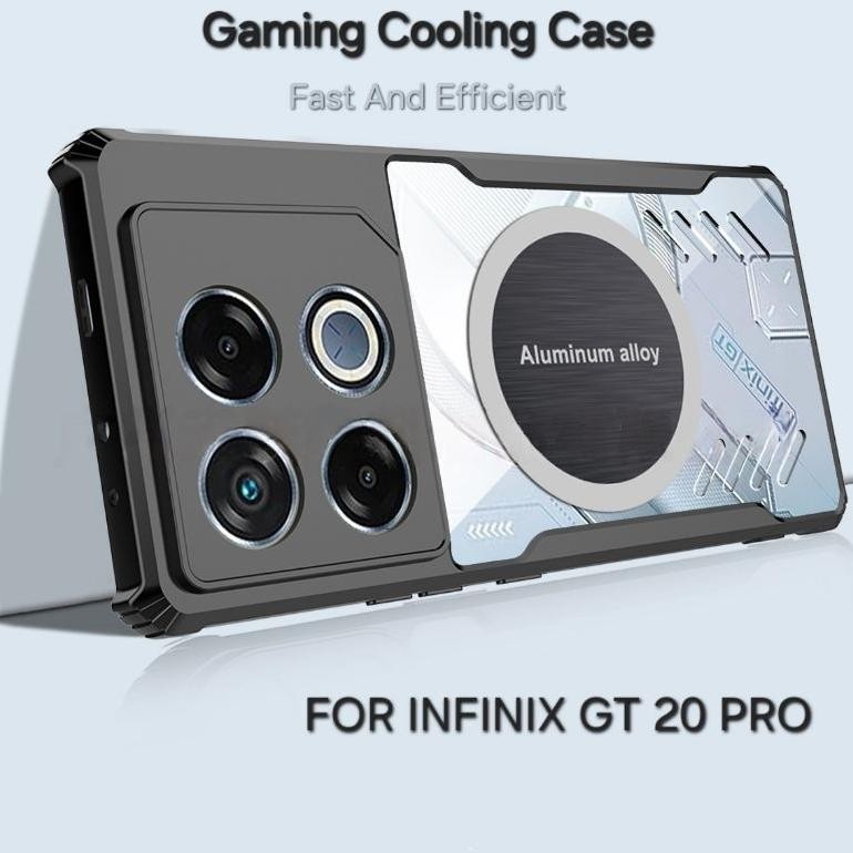 Case Cooling Infinix GT 20 Pro / GT 10 Pro 5G Casing Gaming Magsafe Fan Heat Wireless Charger