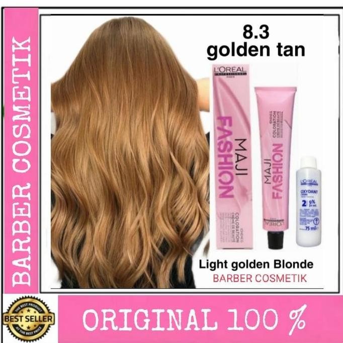 TERMURAH - cat rambut loreal majirel maji fashion 8.3 light golden blonde