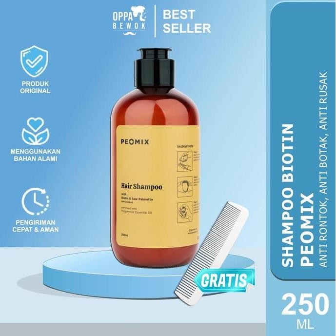 BEBAS ONGKIR - Shampoo Peomix Biotin Perawatan Rambut Hair Treatment