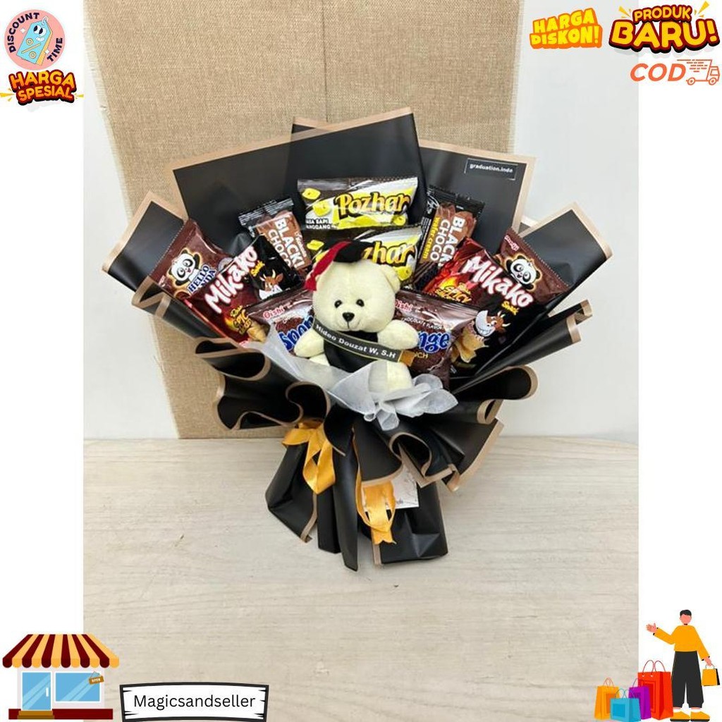 

Buket Snack Wisuda Dengan Snack Yang Bermacam Macam Best Seller