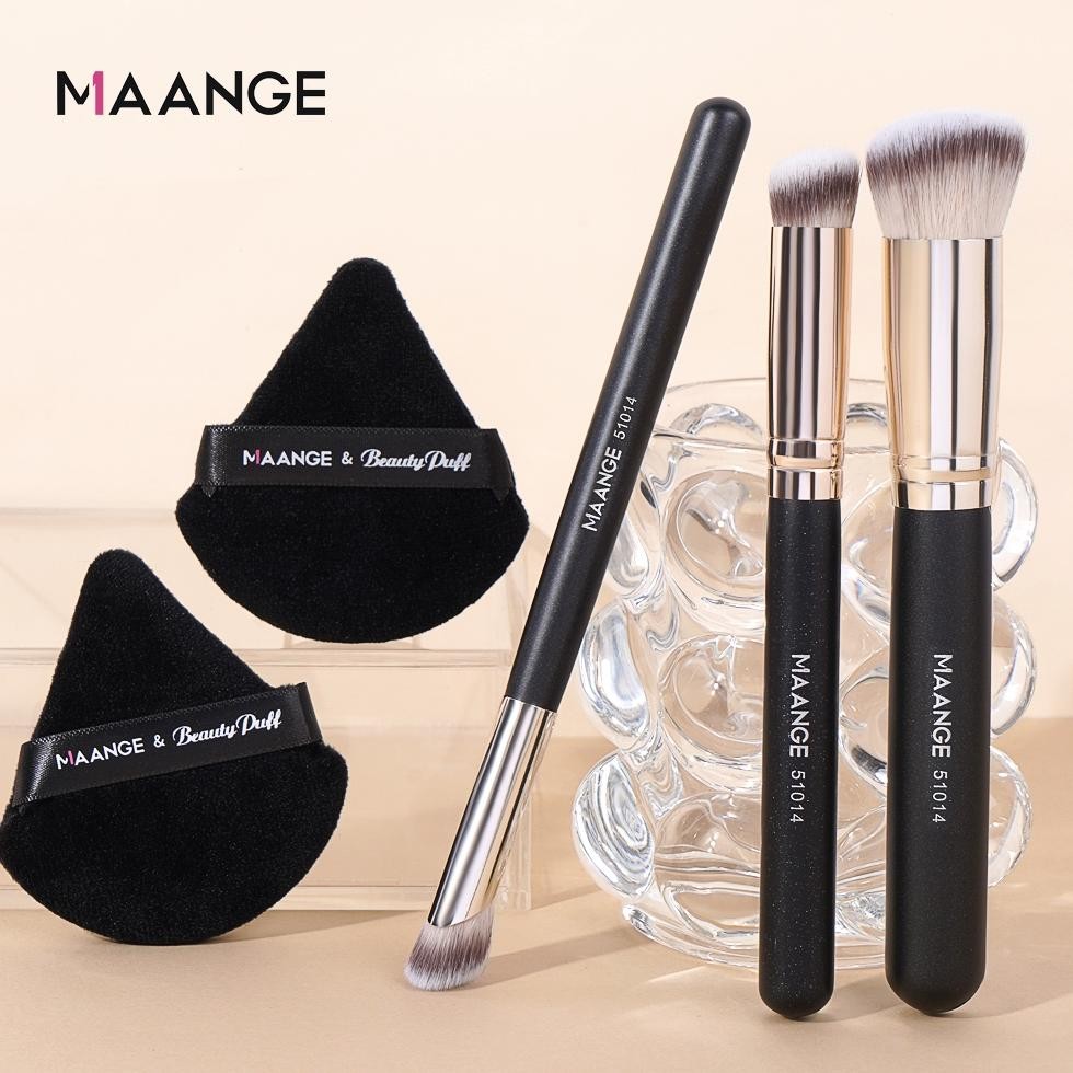 

baru maange 3pcs kuas foundation + concealer + 2pcs puff 51493 - brush set makeup