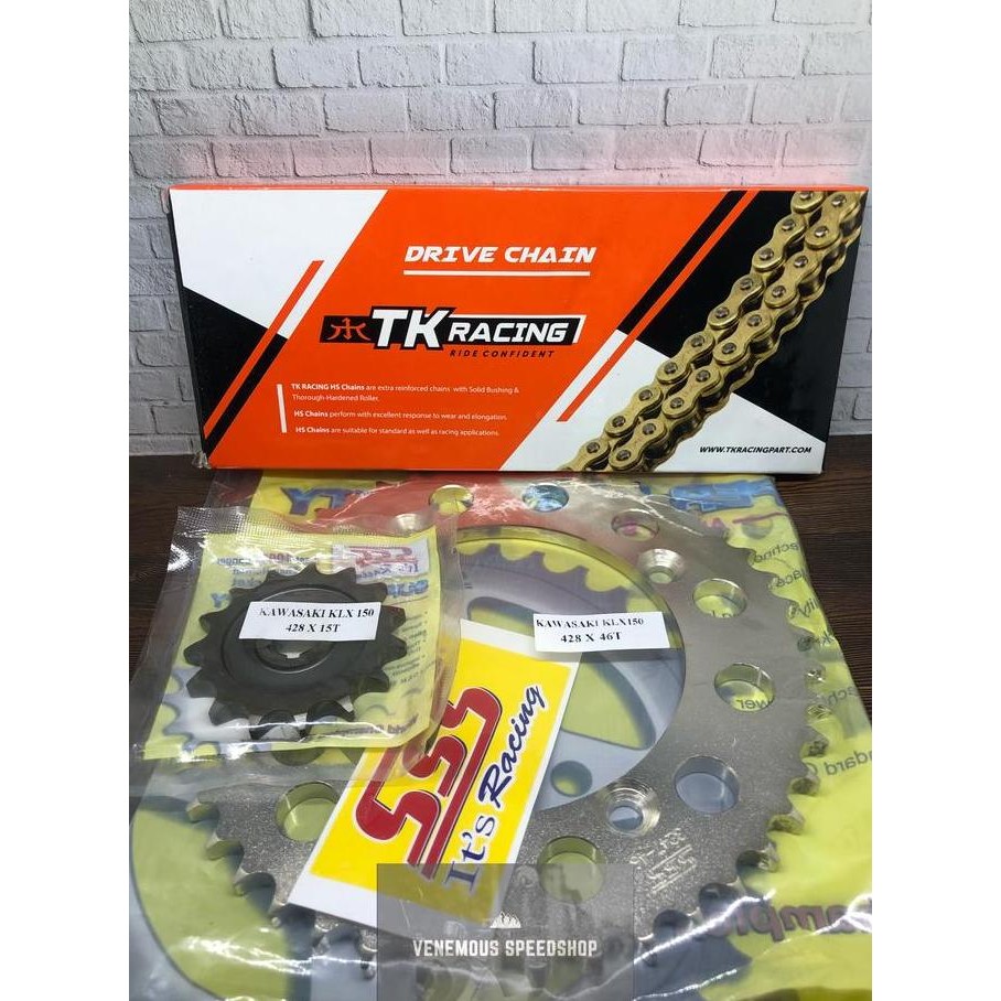 Gearset SSS 428 Rantai TK Racing KLX