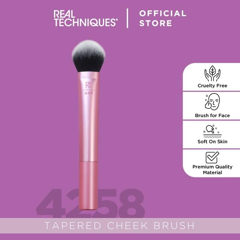 

baru real techniques 4258 tapered cheek brush - kuas blush on premium original