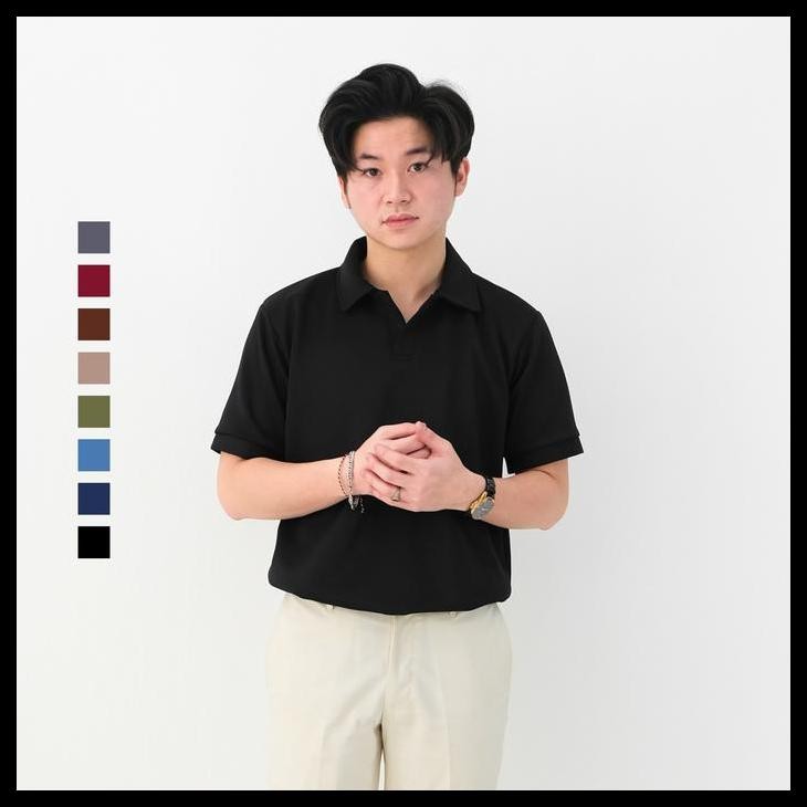 Sanvanina Polo Shirt Pria Korea | Kaos Polo Shirt | Kaos Pria Berkerah | Cuba Poloshirt Scuba Modern
