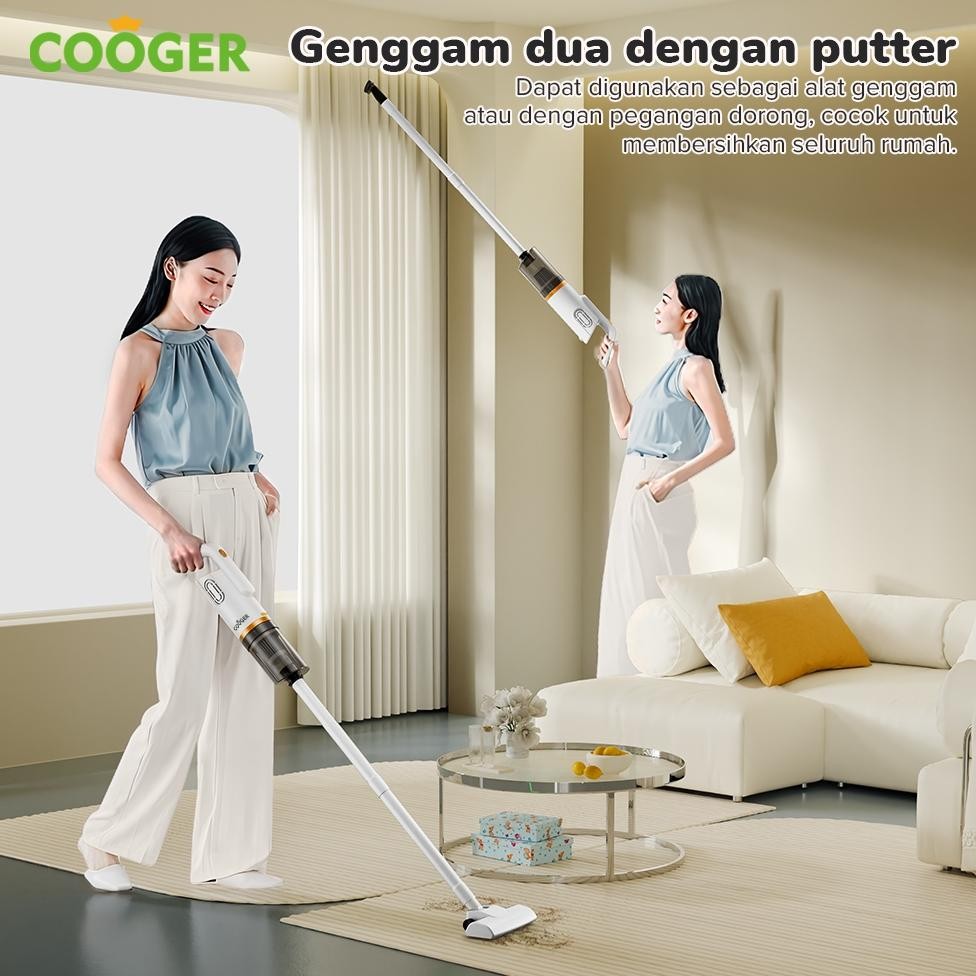 [ ] COOGER MEDAN Vacuum Cleaner Penyedot Debu 5 IN 1 Cordless Portable Alat Pembersih Lantai Serbagu