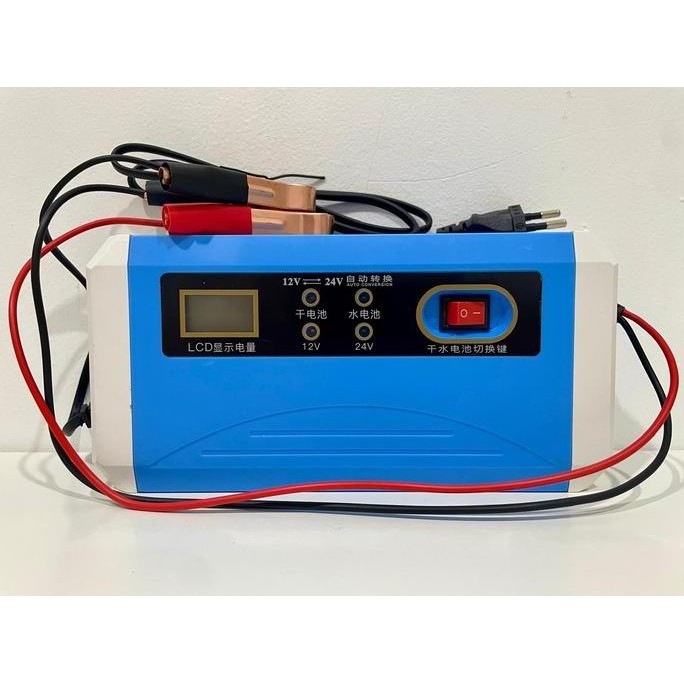 Charger Aki 12V-24V 10A / Charger Aki Fast Charging Otomatis 12 Volt - 24 Volt 10 Ampere MURAH
