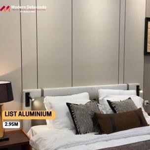 baru List Aluminium dekorasi wallboard 3 warna Rose Gold, Black dan Gold