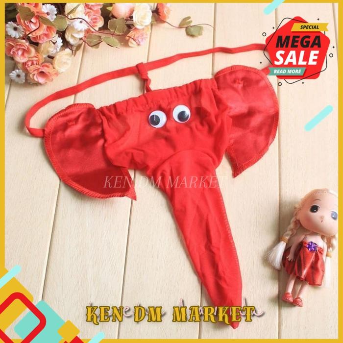 CELANA DALAM PRIA LUCU IMUT BELALAI GAJAH TRANSPARANT CD024 BAHAN BERKUALITAS TINGGI 