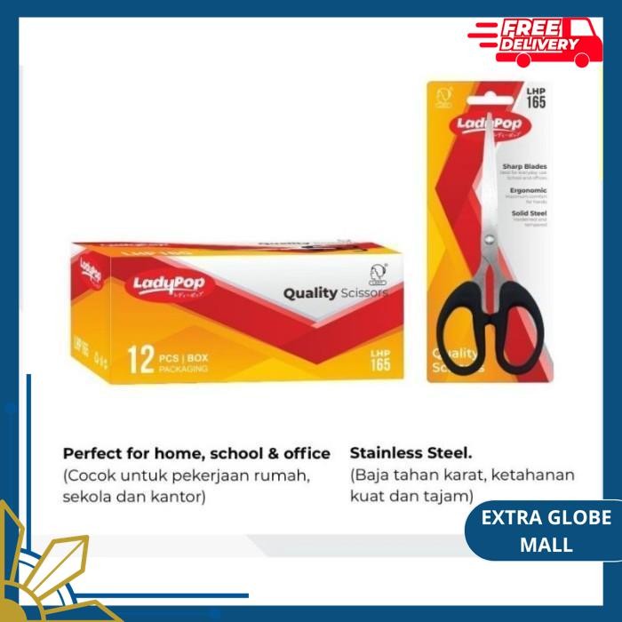 

GUNTING KERTAS SIZE SEDANG MEDIUM TANGGUNG 6.5" INCH 838 165 STAINLESS HIGHT QUALITY !!