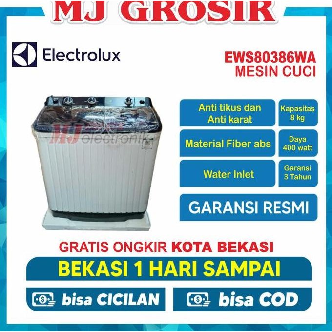 MESIN CUCI ELECTROLUX EWS 87262 WA 7KG EWS87262WA 2 TABUNG GERMAN TECH