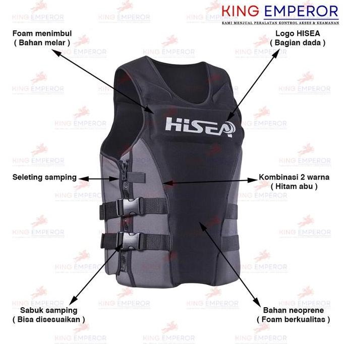 NEW Life Jacket HISEA Swim Vest Neoprene / Jaket Pelampung Rompi Dewasa