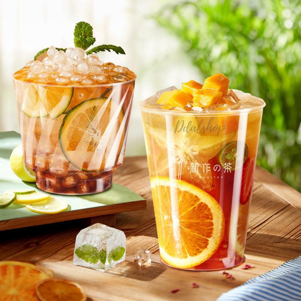 Gelas Plastik Bening Transparant Unik Sloki mini Seperti Kaca untuk Minuman Jus Dessert cup