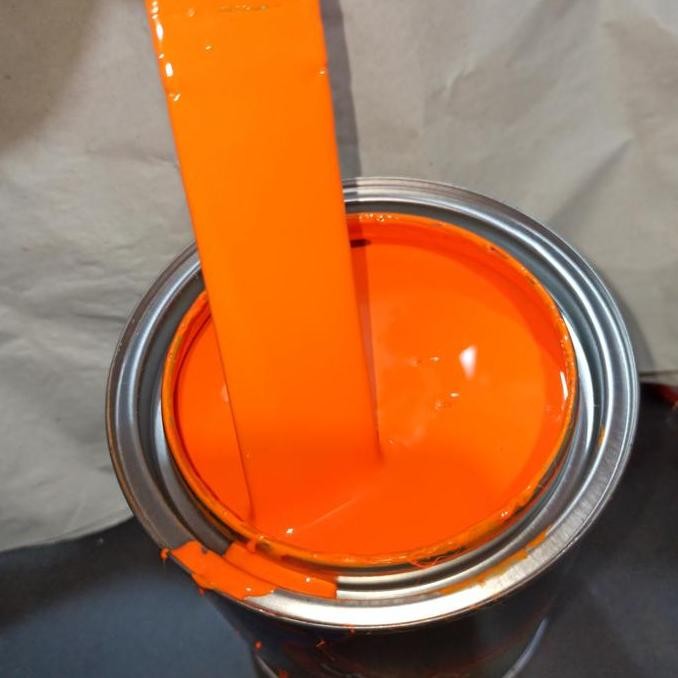 cet /cat motor mobil light orange / mirip stabilo orange kemasan 1 kg